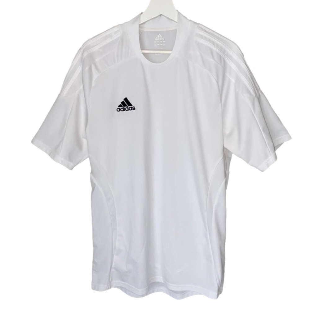 ADIDAS Climalite Athletic Jersey Short Sleeve Lightweight White Men's Size L